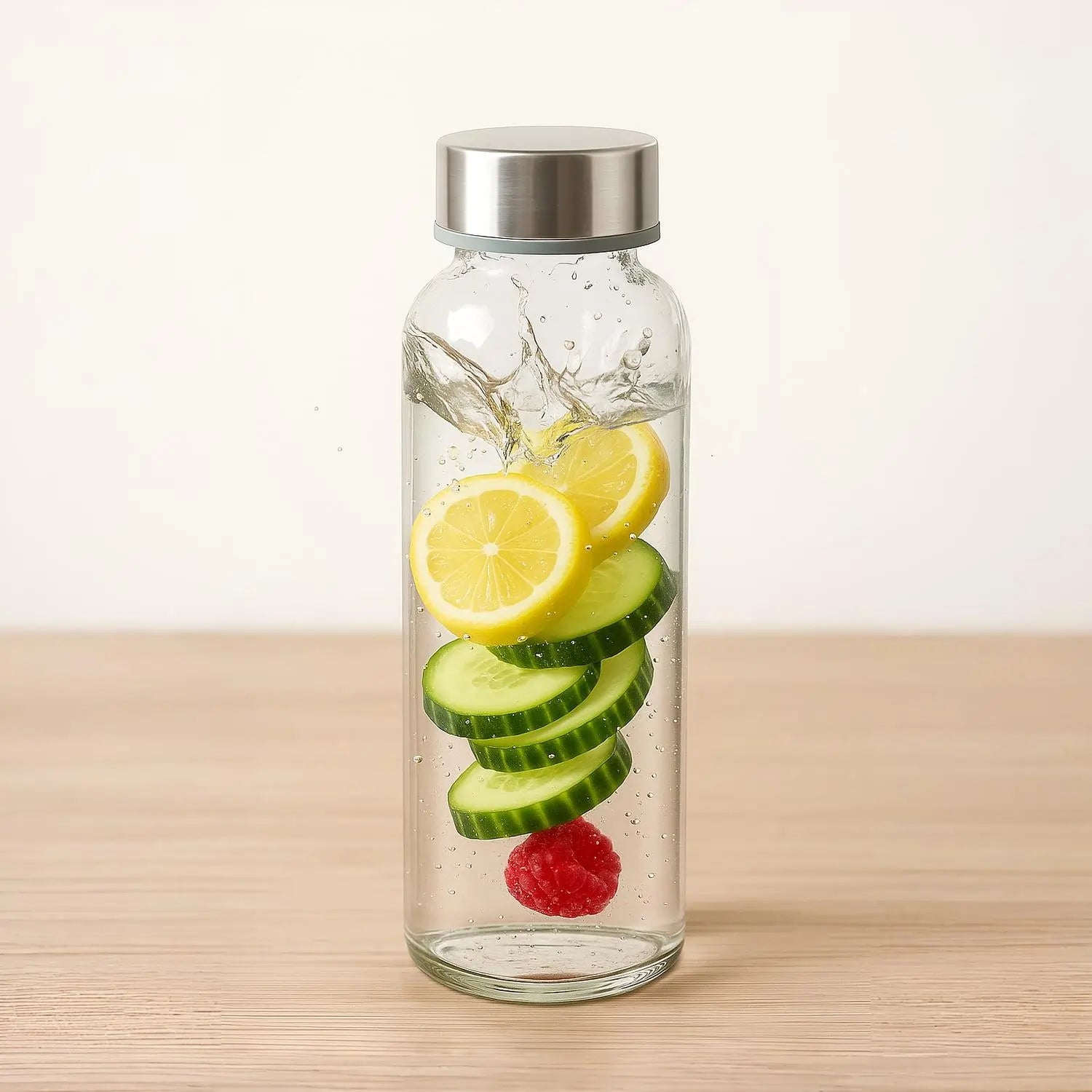 Borosilicate Glass Bottle | 750 ML | BPA Free | With Insulated Bottle Cover and Silver Cap
