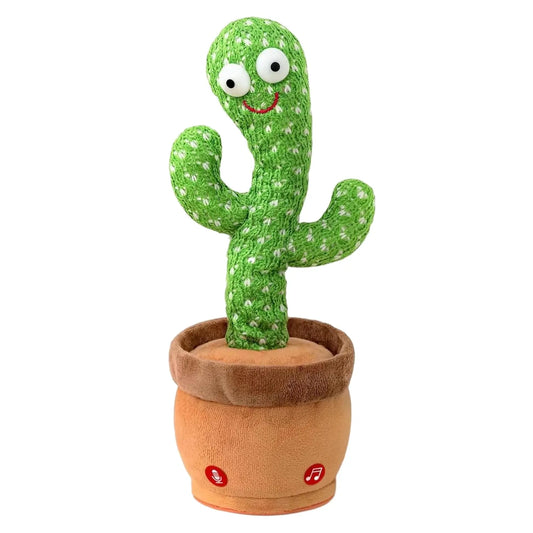 Dancing Talking Cactus Toy for Kids – USB Rechargeable Musical Plush Toy That Repeats, Sings, Lights Up & Dances – Educational Baby Toy for Boys & Girls (18+ Months)