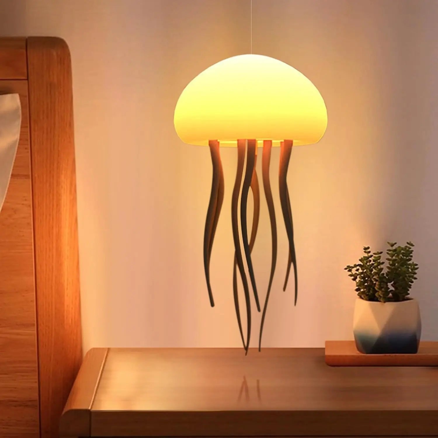 Jellyfish LED Night Light for Kids – 7-Color Changing Baby Room Lamp with Hanging & Base | Nursery Décor, Aesthetic Ocean-Themed Gift for Boys & Girls